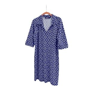 Katherine Way Geometric Stretch Pullover Dress